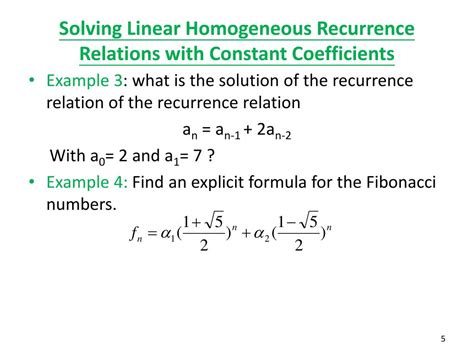 Ppt Solving Linear Recurrence Relations Powerpoint Presentation