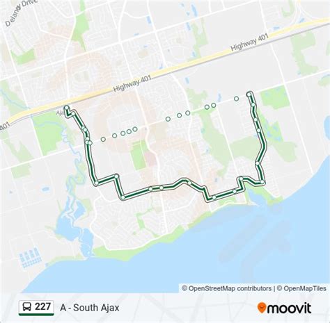 227 Route Schedules Stops And Maps A South Ajax Updated