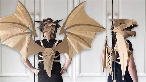 How To Make Cardboard And Paper Dragon Wings In 2023 Dragon Wings