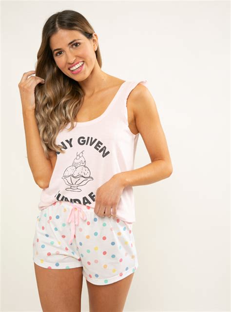 Ripley Short Pijama Full Print Index Para Mujer