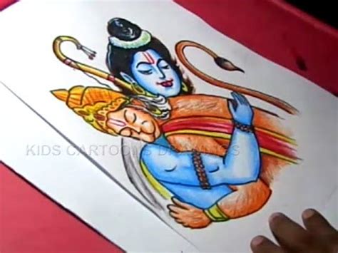 How To Draw LORD Sri Rama Hanuman Step By Step Detailed Drawing YouTube