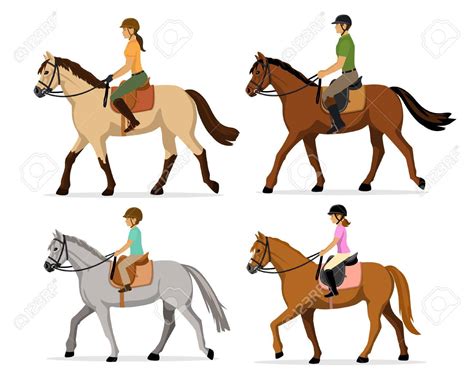 Girl Riding Horse Drawing Free Download On Clipartmag