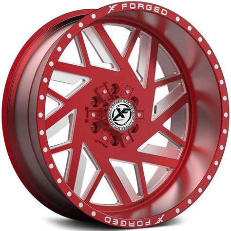 X Xf Off Road Xfx Gloss Black Milled W Red Inner Rev Wheels