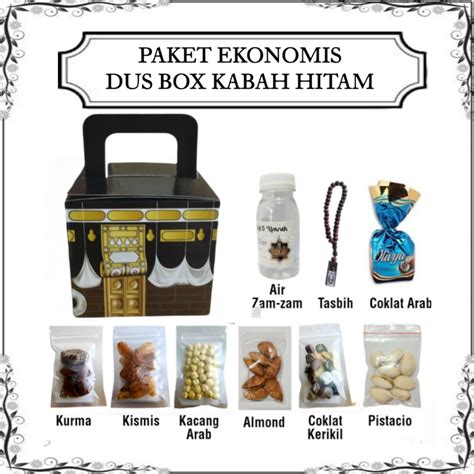 Jual PAKET OLEH OLEH HAJI DAN UMROH DUS BOX KABAH HITAM HAMPERS