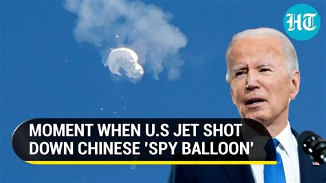 U S F Fighter Jet Shoots Down Chinese Spy Balloon Watch Explosion