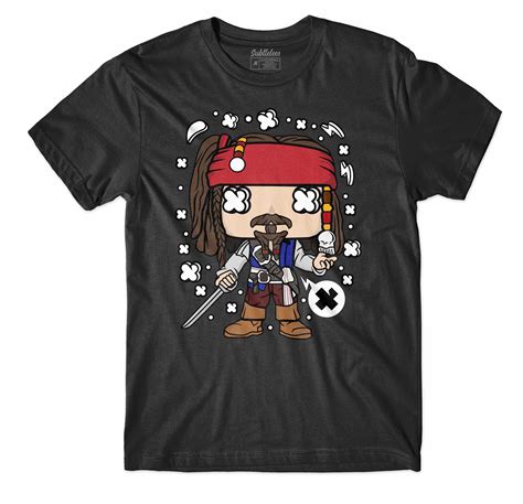 Pop Jack Sparrow Cartoon T Shirt Captain Jack Sparrow Tee Etsy