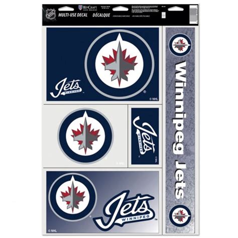 Winnipeg Jets Set Of 5 Ultra Decals At Sticker Shoppe