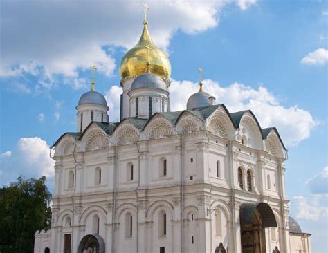 Erzengel Kathedrale In Moskau Kreml In Russland Stockbild Bild Von