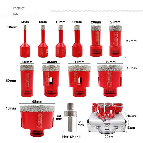 Vacuum Brazed M Diamond Tools Cutting Bit Tile Hole Saw Diamond Core