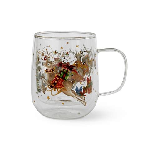 Twas The Night Before Christmas Double Wall Coffee Mug Set Of 2 Williams Sonoma