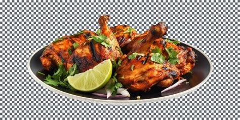 Premium Psd Delicious Chicken Tandoori Plate Isolated On Transparent