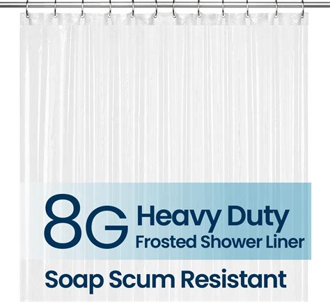 Liba Peva 8g Bathroom Shower Curtain Liner 72 W X 84 H Frosted 8g Heavy Duty Waterproof