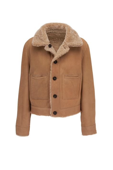 Brunello Cucinelli Beige Shearling Reversible Jacket