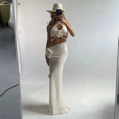 Conjunto De Bikini Con Falda De Playa Para Mujer Traje De Ba O De Flores 3D