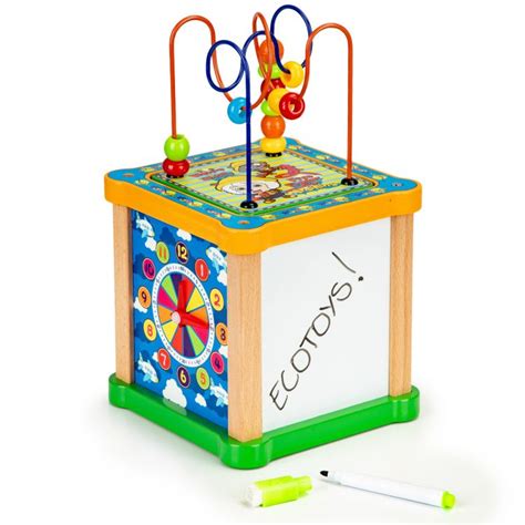 Drewniana Kostka Edukacyjna Tablica Sorter Mula Ecotoys