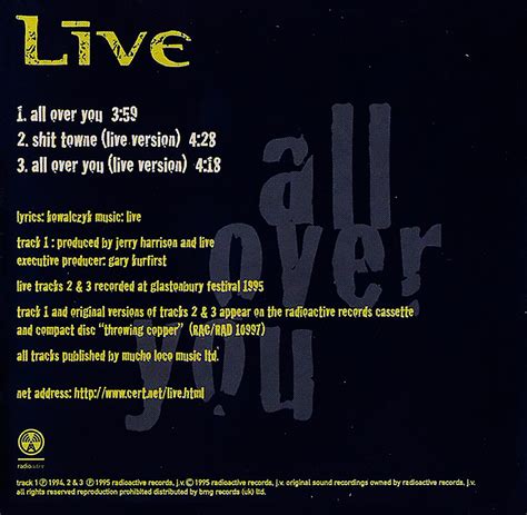 LIVE: ALL OVER YOU Single Album (1994)