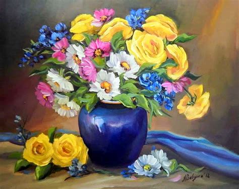 El Arte Es Su M Xima Expresi N Pintura De Flores Azules Cuadros Divinos