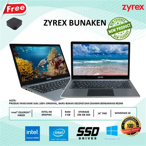 Jual Laptop Zyrex Bunaken Celeron N Ram Gb Memori Gb Ssd Gb