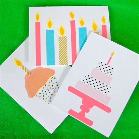 Omiyage Blogs: DIY: Washi Tape Birthday Cards