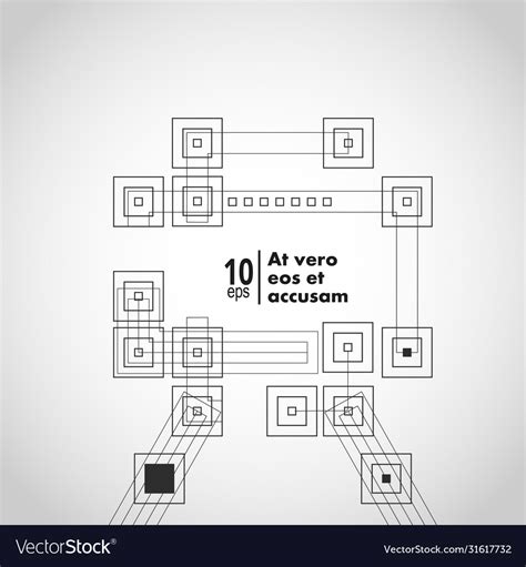 complex squares    royalty  vector image