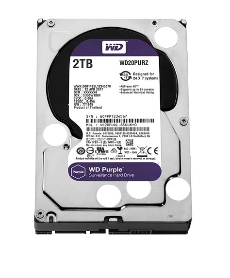 Amazon Wd Purple Tb Surveillance Hard Disk Drive Rpm Class