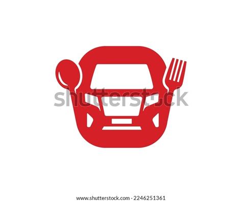 Spoon Fork Logo Car Front View Stock Vector (Royalty Free) 2246251361 ...