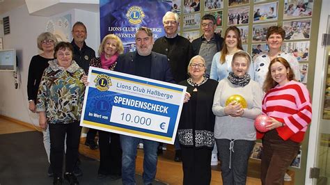 Lions Club Ha Berge Spendet Euro F R Verschiedene Projekte