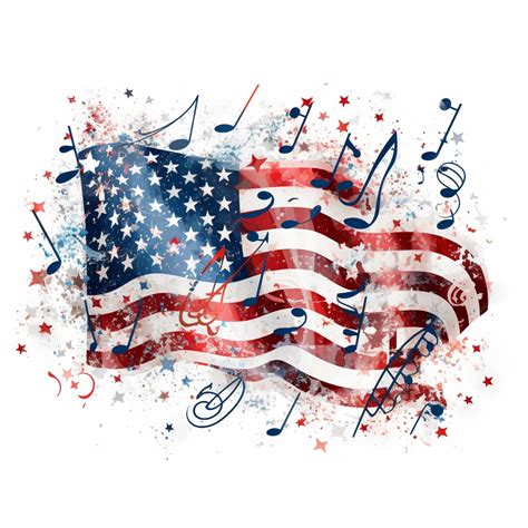 Premium Photo | There is a flag with musical notes on it generative ai