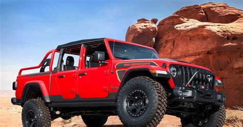 2021 Jeep Red Bare Gladiator Rubicon Concept