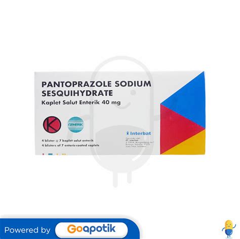 Pantoprazole Sodium Sesquihydrate Interbat 40 Mg Box 28 Kaplet