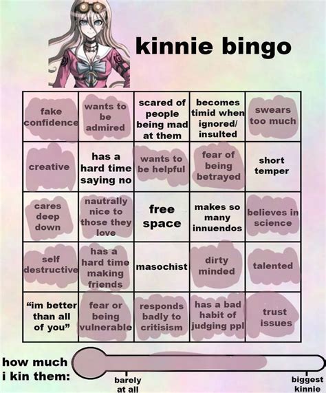 ××miu Kinnie Bingo×× Bingo Making Friends Danganronpa