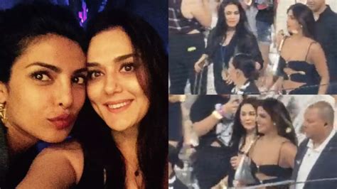 Priyanka Chopra Preity Zinta Share A Goofy Moment As They Attend Jonas