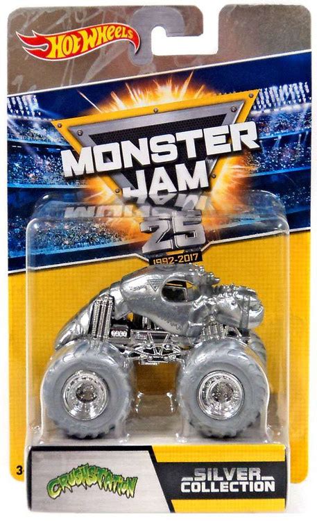 Hot Wheels Monster Jam 25 Silver Collection Crushstation 164 Die Cast Car Mattel Toys Toywiz