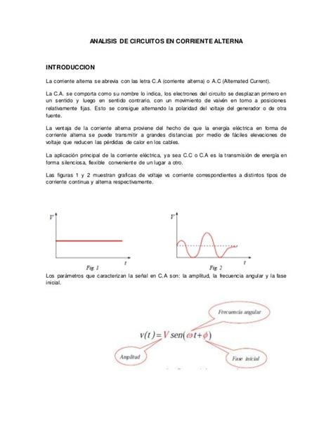 Analisis De Circuitos En Corriente Alterna