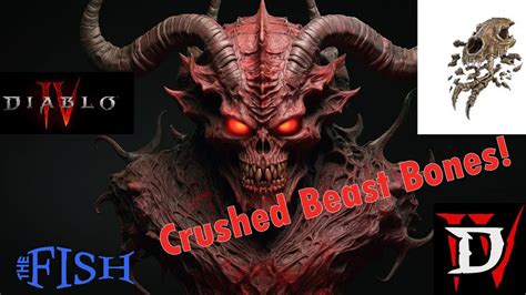 Diablo 4 Crushed Beast Bones For LVL 30 Potion Upgrade On The