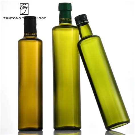 Manufacturer Supply Glass Bottle Square Green Olive Oil Bottle 500 Ml