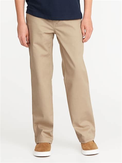 Old Navy Uniform Built In Flex Stain Resistant Straight Khakis For Boys