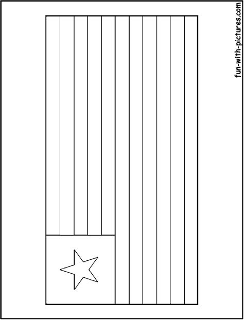 Liberia Flag Coloring Page