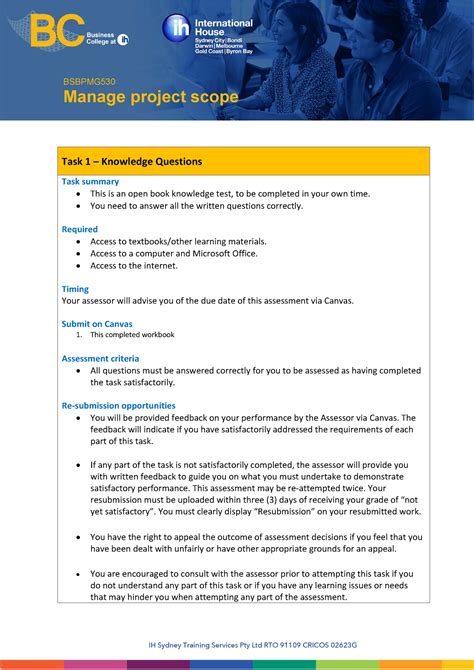 Annotated Bsbpmg Task Task Knowledge Questions Task