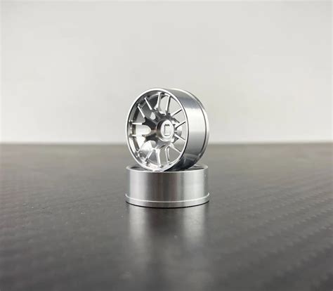 2 St Cke Silber Metall Rad Hub 22MM F R RC Auto 1 28 DriftArt2 Kyosho