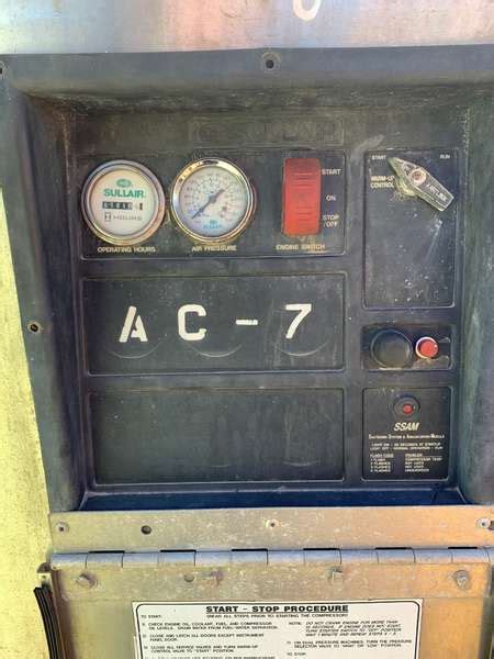 Used Sullair 375 Diesel Air Compressor 375