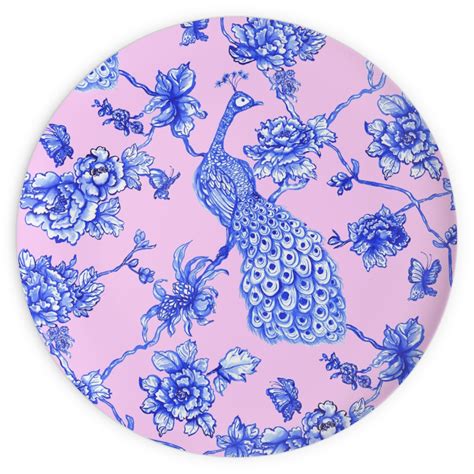 Chinoiserie Peacock Floral Plates Shutterfly