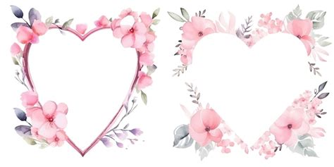 Premium Vector | Watercolor valentine flowers wreath love