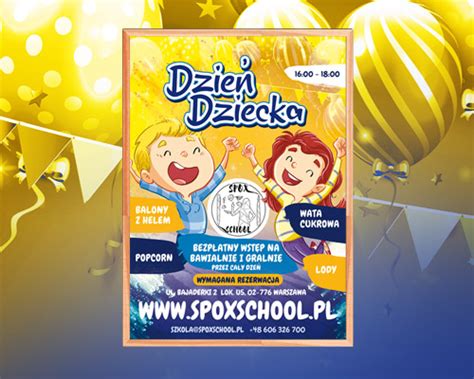 Plakat Eventu Z Okazji Dnia Dziecka Spox School Grupapns