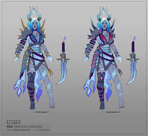 Sam Hogg Smite Pele Skin Dragons Dagger Concept Art