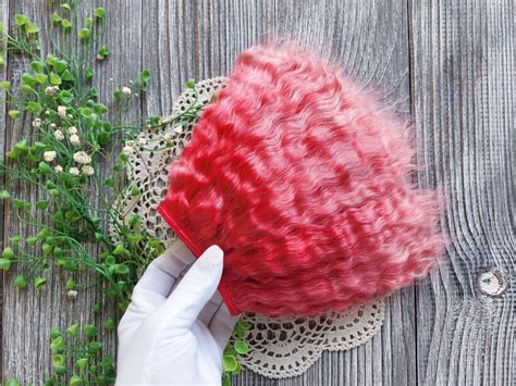 Mohair Weft Watermelon Mohair Doll Hair Doll Hair Weft Mohair