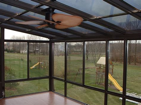 Straight Eave Sunroom With A Glass Roof