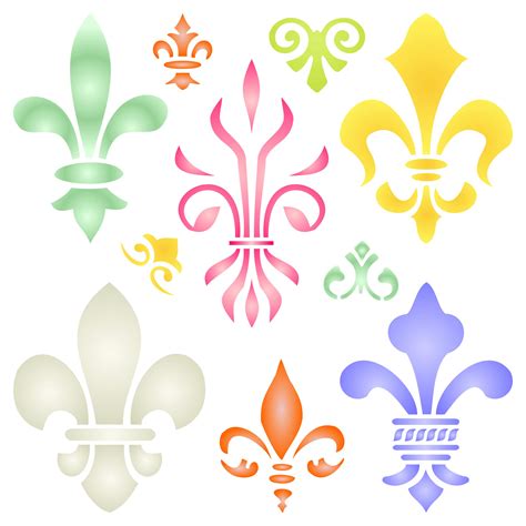 Fleur De Lis Stencil Etsy Clip Art Library