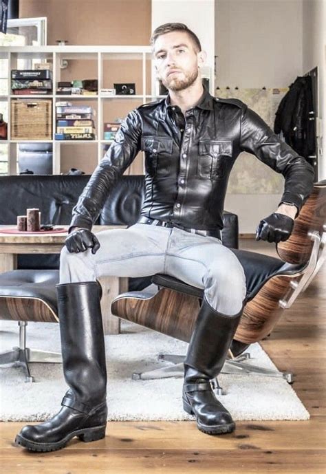 Pin By Dvpperlion On Boots All Leather Jacket Men Mens Leather Clothing Men In Tight Pants