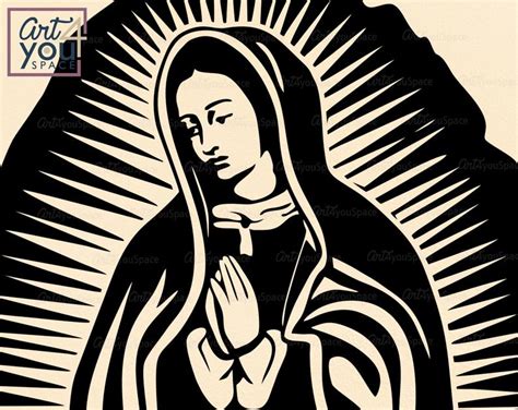 Virgin Mary Svg Mary Mother Of God Christian Svg Church Clipart Vector